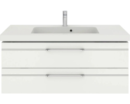 Meuble sous-lavabo avec deux tiroirs et lavabo