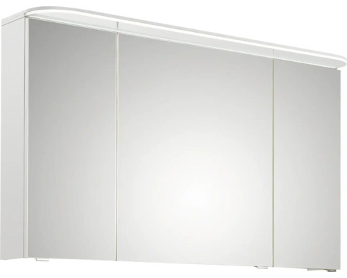 Armoire de toilette avec trois portes et éclairage pour la salle de bain