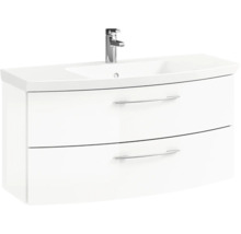 Meuble sous-vasque avec deux tiroirs et lavabo à poser