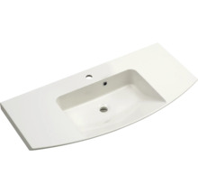 Waschtisch aus Sanitärkeramik mit Hahnloch und Überlauf