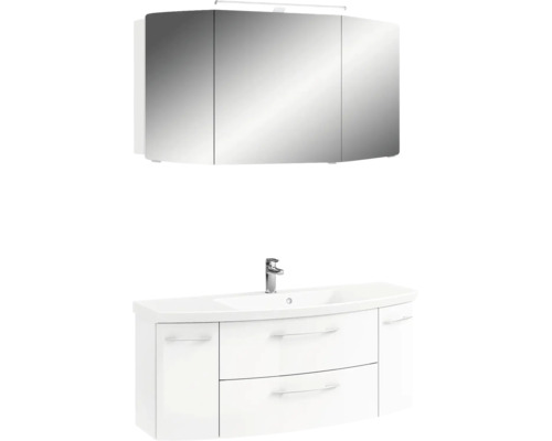 Ensemble de meubles de salle de bains avec armoire de toilette et meuble sous-lavabo