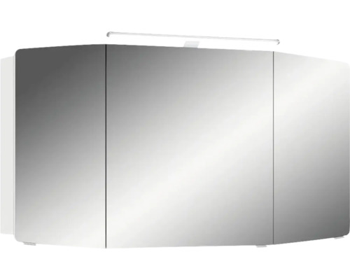 Armoire de toilette à miroir avec trois portes et éclairage