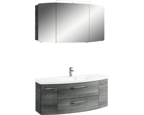 Meuble-lavabo avec meuble bas et armoire de toilette pour la salle de bain