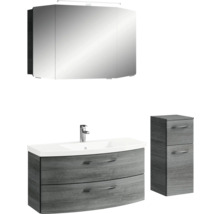 Ensemble de meubles de salle de bains avec meuble sous-lavabo, armoire de toilette et armoire latérale