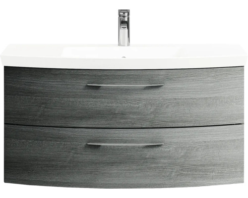 Meuble-lavabo avec deux tiroirs et lavabo à poser