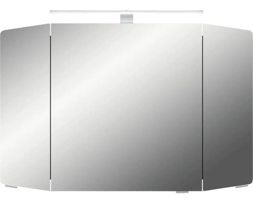 Armoire de toilette à trois portes avec éclairage pour la salle de bain