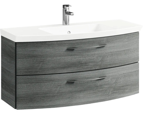 Waschtischunterschrank mit zwei Schubladen und Aufsatzwaschbecken