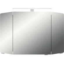 Miroir triple avec éclairage pour la salle de bain