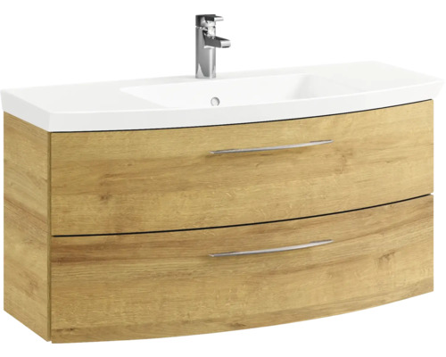 Meuble sous-lavabo avec deux tiroirs et lavabo