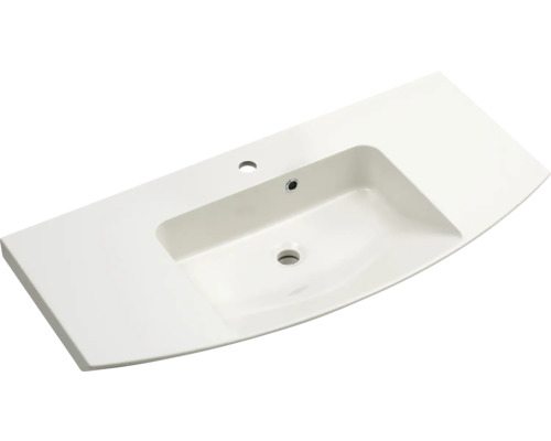 Plan de toilette en céramique sanitaire avec trou de robinet et trop-plein