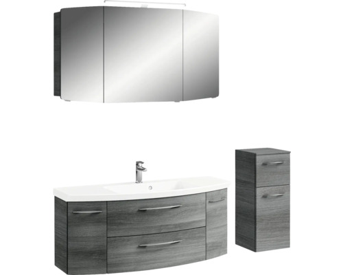 Ensemble de meubles de salle de bains avec lavabo, armoire de toilette et armoire latérale