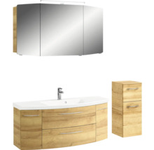 Ensemble de meubles de salle de bains avec meuble-lavabo, lavabo, armoire de toilette et meuble bas