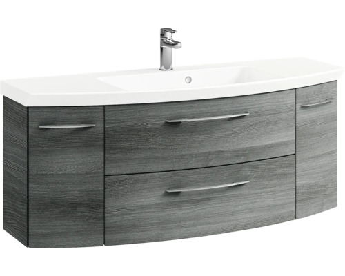 Waschtischunterschrank mit Waschbecken und zwei Schubladen