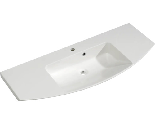 Waschtisch aus Sanitärkeramik mit Hahnloch und Überlauf