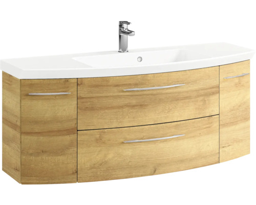 Meuble-lavabo avec meuble sous-vasque, deux tiroirs et un lavabo