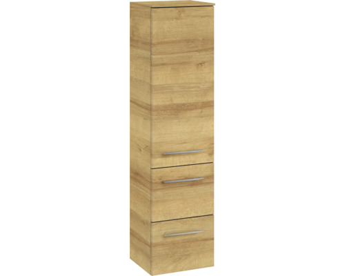 Armoire haute en bois avec trois tiroirs