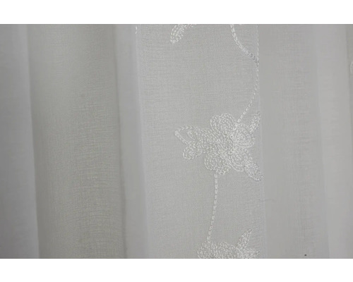 Rideau blanc avec motif floral