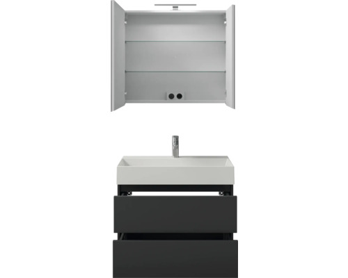 Waschtisch mit Unterschrank und Spiegelschrank für das Badezimmer