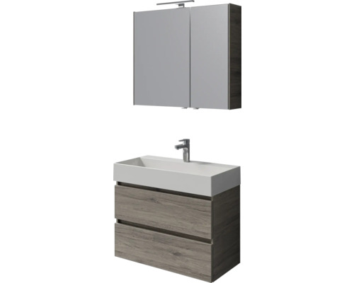 Badezimmer Waschtisch mit Unterschrank und Spiegelschrank