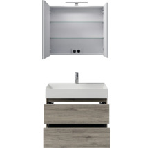 Meuble-lavabo avec meuble bas et armoire de toilette pour la salle de bain