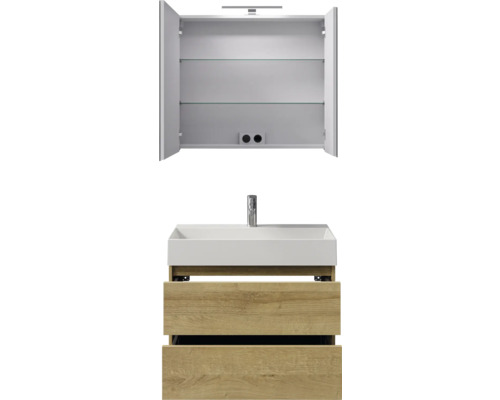 Badezimmer Waschtisch mit Unterschrank und Spiegelschrank