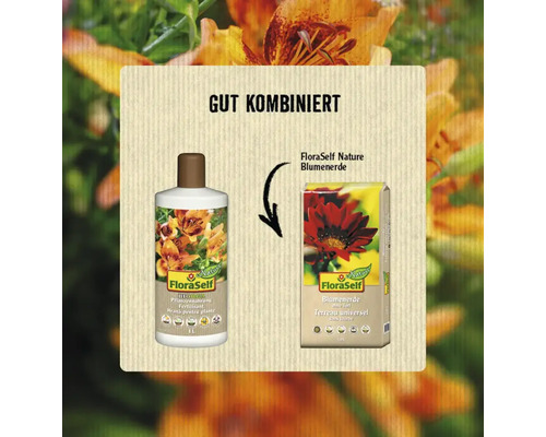 FloraSelf Nature Blumenerde und Flüssigdünger im Set