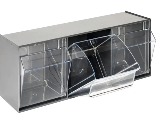 Étagère à bacs de rangement avec tiroirs transparents pour le stockage