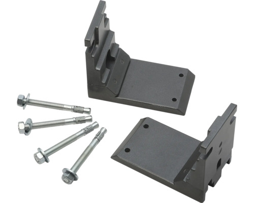 Deux équerres de montage avec quatre boulons d''ancrage