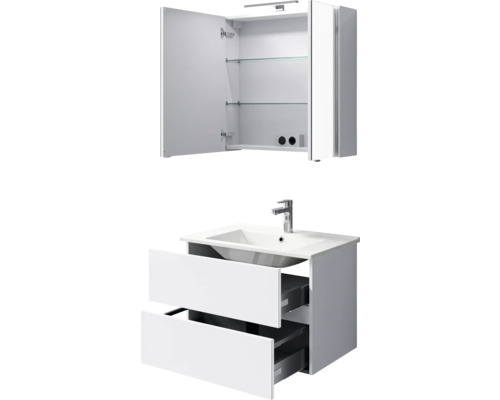 Meuble sous-vasque avec lavabo et armoire de toilette pour la salle de bains