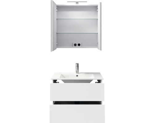 Ensemble de meubles de salle de bains avec meuble-lavabo, lavabo et armoire de toilette