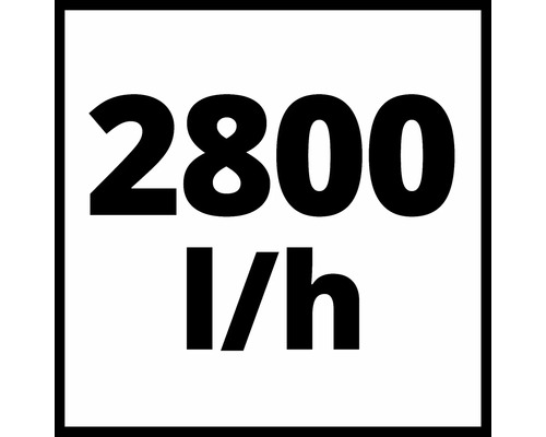 Symbole pour un débit de 2800 litres par heure