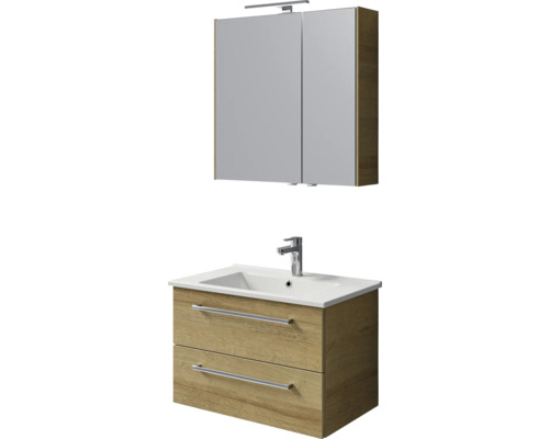 Badezimmer Waschtisch mit Unterschrank und Spiegelschrank