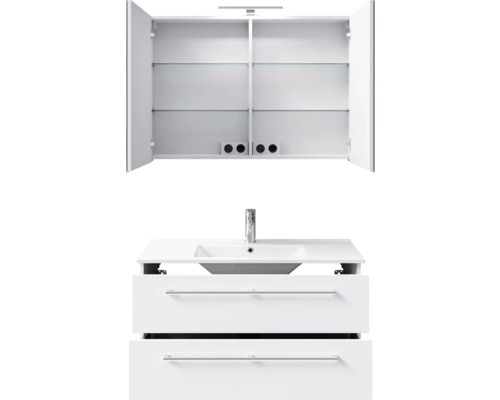 Meuble sous-lavabo avec armoire de toilette et tiroirs