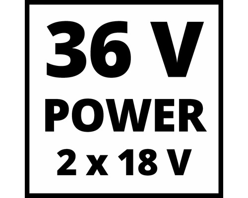 Symbole 36 volts Power 2 fois 18 volts