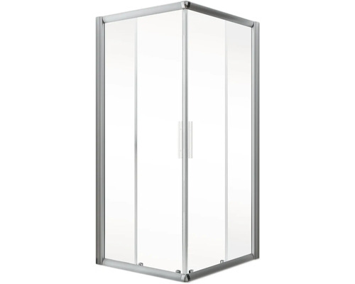 Cabine de douche d''angle avec parois en verre transparentes