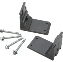 Deux supports d''outils en métal avec quatre boulons d''ancrage