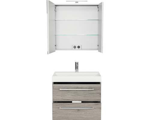 Waschtischkombination mit Spiegelschrank für das Badezimmer