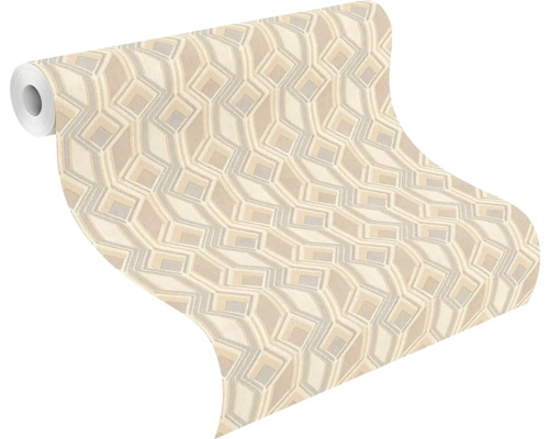 Rouleau de papier peint à motif géométrique