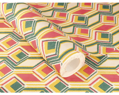 Rolle Tapete mit geometrischem Muster aus Rauten und Quadraten
