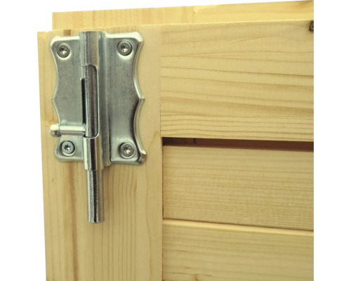 Gros plan d''un verrou sur une porte en bois