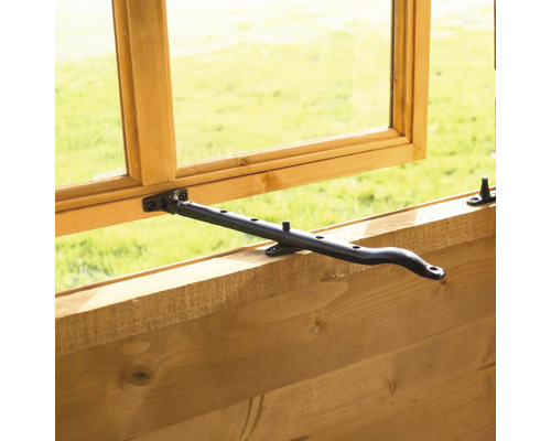 Fenêtre avec butée de fenêtre en métal