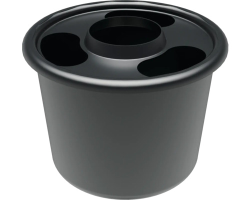 Jardinière ronde en plastique avec plusieurs ouvertures