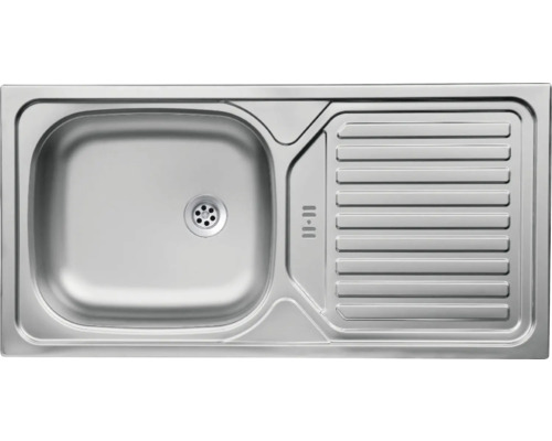 Évier en acier inoxydable avec égouttoir