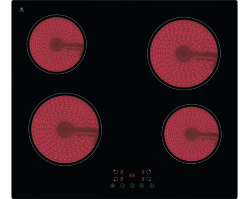 Glaskeramikkochfeld mit vier Kochzonen
