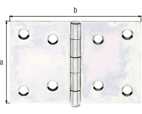 Türband mit Angabe der Abmessungen a und b