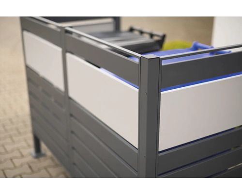 Mülltonnenbox mit seitlicher Verkleidung