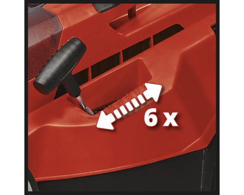 Réglage centralisé de la hauteur de coupe de la tondeuse à gazon avec six réglages