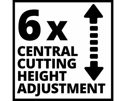 Symbole pour le réglage centralisé de la hauteur de coupe en six points