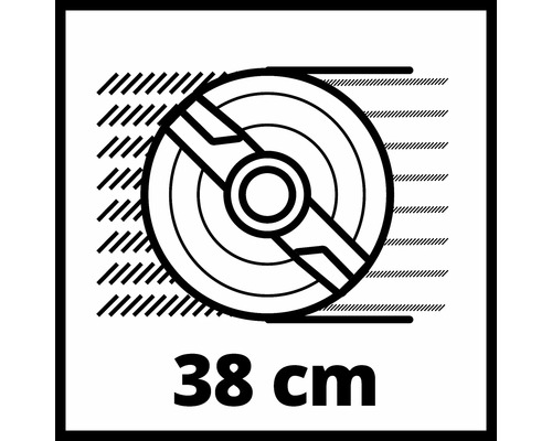Symbole pour une longueur de lame de 38 centimètres