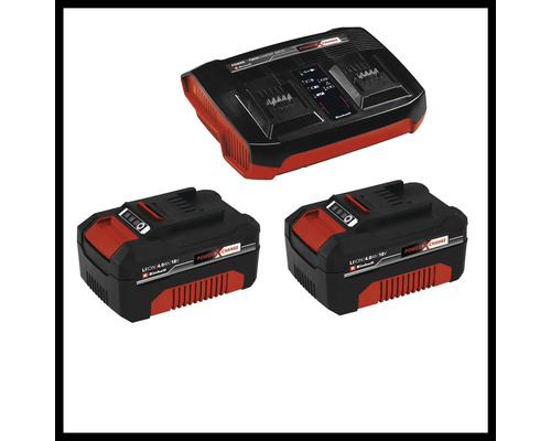 Einhell Power X-Twincharger 3A avec deux batteries Power X-Change